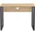 OTTO home Schreibtisch OTTO HOME "Moid", braun (eiche natur, schwarz, eiche natur), B:100cm H:75cm T:50cm, Tische, Schreibtisch, Computertisch, Kabeldurchlass, Metallkufen, Breite 100 cm