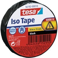 Tesa Iso Tape Isolierband schwarz 15mm/10m, 1 Stück (56192-10)