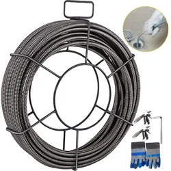 VEVOR Rohrreinigung Rohrreiniger Abflussreiniger Rohrreinigungsspirale Rohrreinigungswelle abflussreiniger 100ft×3/8 30m Spirale