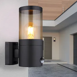 GLOBO Lighting|Außenleuchte Edelstahl schwarz matt, 1x E27 - Schwarz