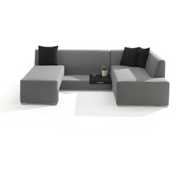 GARDEN PLEASURE Gartenmöbel »Wellington«, 5 Sitzplätze, Aluminium/Kunststoff/Polyester, inkl. Auflagen - grau