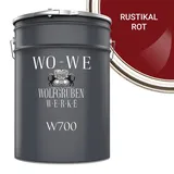 WO-WE Bodenversiegelung Betonfarbe Bodenfarbe Bodenbeschichtung W700, 1-10L, Seidenglänzend rot