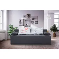 exxpo - sofa fashion 3-Sitzer EXXPO - SOFA FASHION "Tabou Paris Schlafsofa mit Stauraum", bunt (anthrazit, rot), B:193cm H:88cm T:85cm, Sofas, mit Schlaffunktion und Bettkasten, inkl. loser Zier- und Rückenkissen