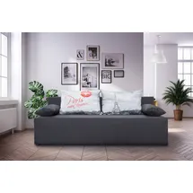 exxpo - sofa fashion 3-Sitzer EXXPO - SOFA FASHION "Tabou Paris Schlafsofa mit Stauraum", bunt (anthrazit, rot), B:193cm H:88cm T:85cm, Sofas, mit Schlaffunktion und Bettkasten, inkl. loser Zier- und Rückenkissen