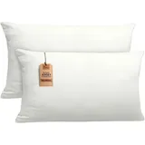 NatureMark Kissenbezug Jersey, Natur/Creme, aus Baumwolle, 40x80 cm, 2 Stück