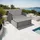 Tectake Korfu Rattan Lounge Variante 2 grau