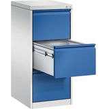 Californian Products CP C 2000 Acurado Hängeregistraturschrank grau, enzianblau 3 Schubladen 43,3 x 59,0 x 104,5 cm