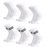 Danish Endurance Tennis Crew Socken 6er Pack Schwarz/Weiß 43-47