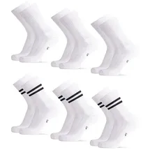 Danish Endurance Tennis Crew Socken 6er Pack Schwarz/Weiß 43-47