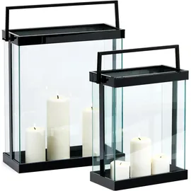 philippi Laterne Luxor Edelstahl/Glas Schwarz
