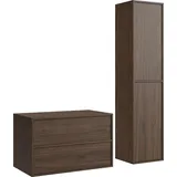 Badplaats Waschbeckenunterschrank Mali 80 x 54 x 46 cm Walnuss Braun