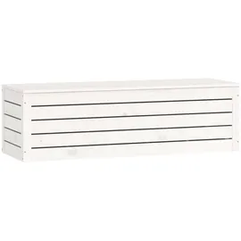 vidaXL Truhe Weiß 109x36,5x33 cm Massivholz Kiefer