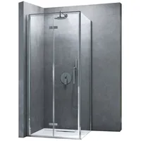 mai & mai Eckdusche mit Drehtür rechts 75 x 195 cm transparent Sicherheitsglas Rav37-Plus