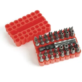 Brüder Mannesmann Werkzeuge Brüder Mannesmann M 297-33 Bit-Set 33teilig T-Profil mit Loch, Innen-Sechskant BO, Tri-Wing,