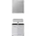 trendteam Waschbeckenunterschrank 60 x 182 x 31 cm Weiß Hochglanz/Grau