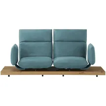 KOINOR Couch Leder 2-Sitzer Türkis/Petrol