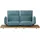 KOINOR Couch Leder 2-Sitzer Türkis/Petrol