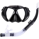 Taucherbrille für Erwachsene, Anti-Leck- und Beschlagschutz, 8,9 x 17,6 x 40,5 cm, Panoramablick, Schnorchelausrüstung, gehärtetes Glas, Linse für Schwimmen und