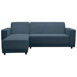 dorel home Ecksofa DOREL HOME "Allie Schlafsofa 230 cm mit Relaxfunktion in der Rückenlehne", blau, B:230cm H:82cm T:154cm, 100% Polyester, Sofas, Ecksofa, Schlaffunktion (108/194,5cm), trendiger Cord o. pflegeleichter Velours