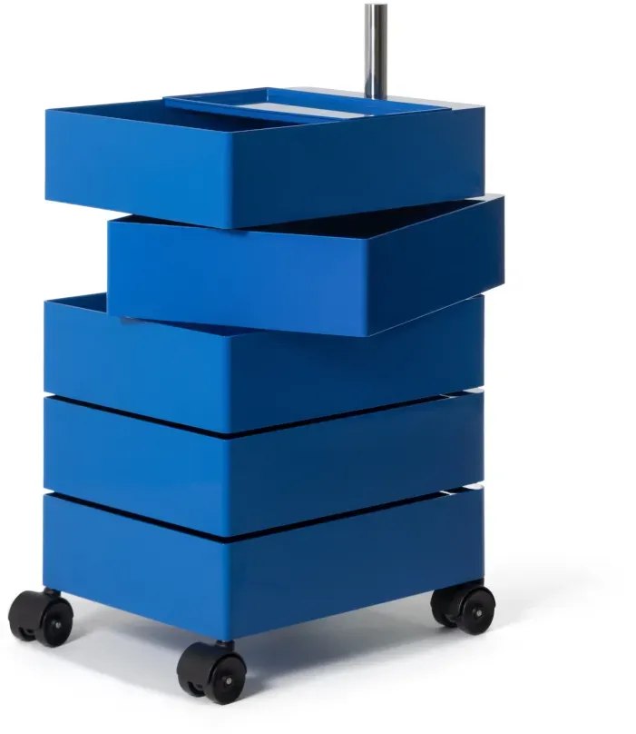 Magis 360° Rollcontainer mit 5 Fächer, leuchtend blau