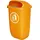 BRB-Lagertechnik BRB Abfallbehälter für den Außenbereich, 50 Liter, nach DIN 30713, Farbe: orange