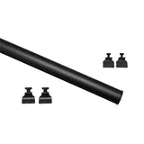 GARDINIA Beschwerungsgewicht GARDINIA "Unterprofil zum Klipsen" Gr. 1, schwarz (schwarz, matt), L:60cm, Aluminium, Beschwerungsgewichte, Serie Flächenvorhang-Technik Atlanta 3-läufig