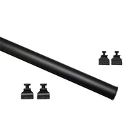 GARDINIA Beschwerungsgewicht GARDINIA "Unterprofil zum Klipsen" Gr. 1, schwarz (schwarz, matt), L:60cm, Aluminium, Beschwerungsgewichte, Serie Flächenvorhang-Technik Atlanta 3-läufig