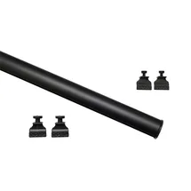 GARDINIA Beschwerungsgewicht GARDINIA "Unterprofil zum Klipsen" Gr. 1, schwarz (schwarz, matt), L:60cm, Aluminium, Beschwerungsgewichte, Serie Flächenvorhang-Technik Atlanta 3-läufig