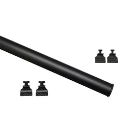 GARDINIA Beschwerungsgewicht GARDINIA "Unterprofil zum Klipsen" Gr. 1, schwarz (schwarz, matt), L:60cm, Aluminium, Beschwerungsgewichte, Serie Flächenvorhang-Technik Atlanta 3-läufig