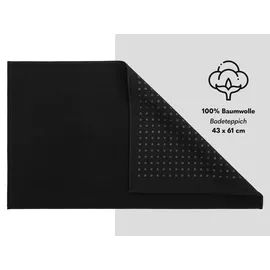 hammetex Badematte Schwarz 61 x 43 cm