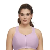 GLAMORISE Sport-BH mit Reißverschluss vorn - Lavendel 85D Damen