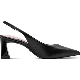 TAMARIS Damen Sling Pump mit Blockabsatz Leder, schwarz, 38 EU