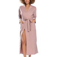 DKaren Damen Bademantel Frottee Ohne Kapuze Melisa Clothes, Light Pink, S EU - S