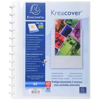Exacompta Sichtbuch Kreacover A4 30 Hüllen, weiß