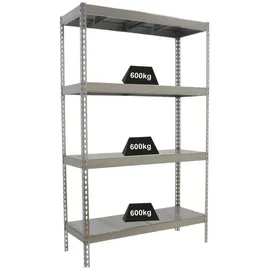 Proregal Schwerlastregal Metall 200x180x45 cm verzinkt