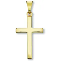 Kette mit Anhänger ONE ELEMENT "Schmuckset - Set mit Halskette Kreuz Anhänger aus 333 Gelbgold", gold, Halsketten, Damen, Gelbgold 333 Gold, Gelbgold 333, Gold, Bedeutungsvoll & zeitlos – ein Begleiter mit Persönlichkeit