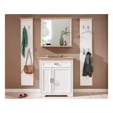 Stella Trading JASMIN Flurgarderoben Set 223 x 204 x 41 cm Pinie hell/Artisan Eiche Optik