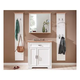 Stella Trading JASMIN Flurgarderoben Set 223 x 204 x 41 cm Pinie hell/Artisan Eiche Optik