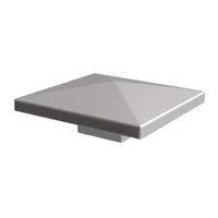 Pfostenkappe Typ B-C inkl. Schraube Aluminium Grau Pyramidenform