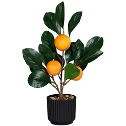 Kunstpflanze Orangenbaum 30 cm Kunststoff Orange