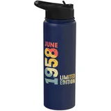 1958 Limited Edition Juni 1958 Retro 1958 Vintage Jahr 1958 Stainless Steel Insulated Water Bottle