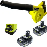 RYOBI R18TB Akku Gebläse 18 V 200 km/h + 2x Akku 5,0 Ah + Ladegerät