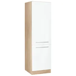 Kühlumbauschrank KOCHSTATION "KS-Eton", weiß (weiß matt), B:60cm H:200cm T:60cm, Schränke, für großen Kühlschrank, Nischenmaß 178 cm