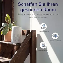 Levoit Luftreiniger mit Aromatherapie, HEPA Luftfilter gegen Schimmel, Staub und Tierhaare bis zu 0,3 μm für Schlafzimmer, 7 Watt Ener... - Weiß
