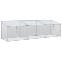 Outsunny Gewächshaus mit verstellbarer Dachöffnung silber 180L x 51B x 51H cm