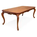 Casa Padrino Luxus Barock Esstisch Braun - Ausziehbarer Barockstil Massivholz Küchentisch - Prunkvolle Luxus Esszimmer Möbel im Barockstil - Baro... - Braun