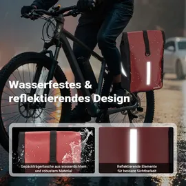 Wiltec Gepäckträgertasche 16 l rot