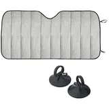 Aukson Frontscheibenabdeckung Silberfarben 2 St. 140 x 70 cm