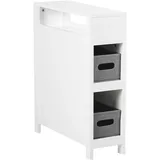 Beliani Badezimmerschrank 20 x 70 x 20 cm Weiß