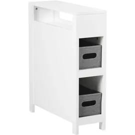 Beliani Badezimmerschrank 20 x 70 x 20 cm Weiß